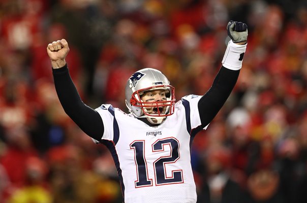 Tom Brady New England Patriots celebrates v Kansas City 2019