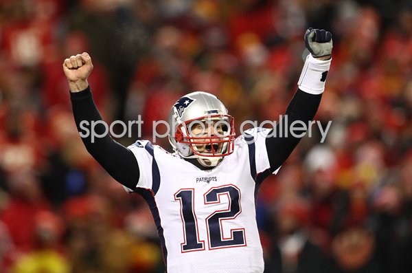 Tom Brady New England Patriots celebrates v Kansas City 2019