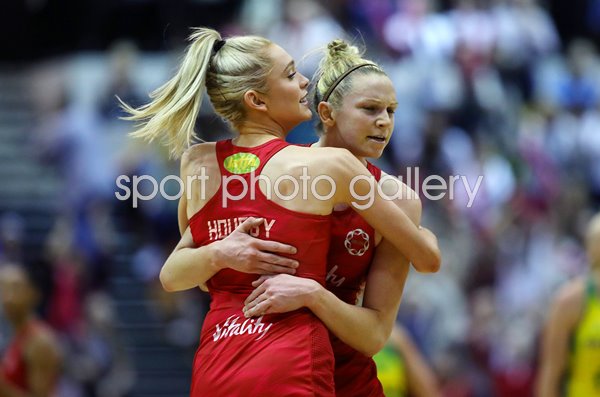 Helen Housby & Jo Harten England v Australia Netball Quad Series 2019