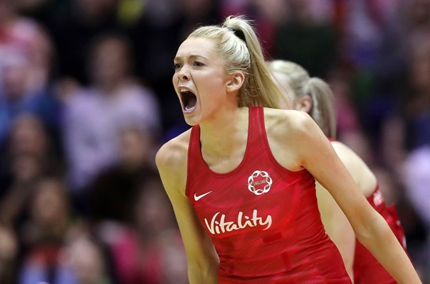 Helen Housby England Roses v Australia Netball Quad Series 2019