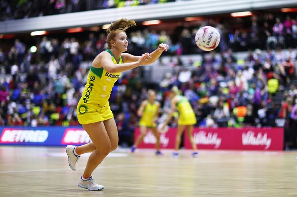 Stephanie Wood Australia v England Netball Quad Series 2019