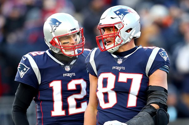 Tom Brady & Rob Gronkowski New England Patriots Playoffs 2019