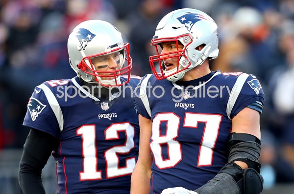 Tom Brady & Rob Gronkowski New England Patriots Playoffs 2019