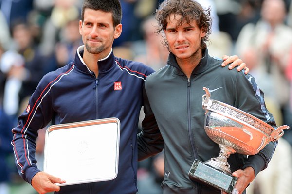 Rafael Nadal and Novak Djokovic Paris 2012
