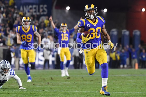 Todd Gurley Los Angeles Rams Touchdown v Dallas NFC Playoffs 2019
