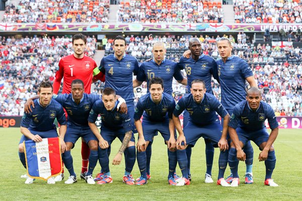 France team v England Donetsk EURO 2012