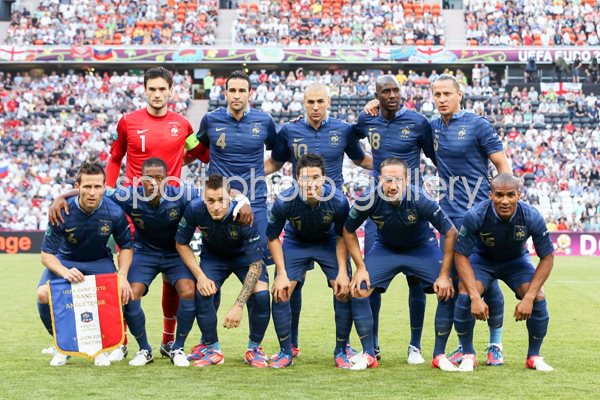 France team v England Donetsk EURO 2012