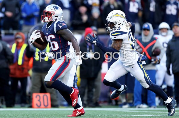Sony Michel New England Patriots v Chargers AFC Playoffs 2019