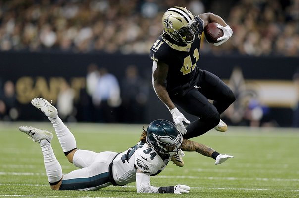 Alvin Kamara New Orleans & Cre'von LeBlanc Philadelphia Playoffs 2019