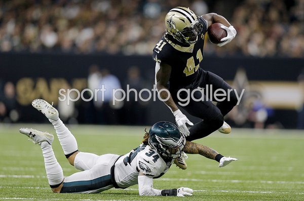 Alvin Kamara New Orleans & Cre'von LeBlanc Philadelphia Playoffs 2019