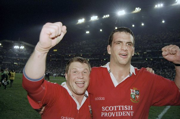 Scott Gibbs & Martin Johnson British Lions beat South Africa 1997