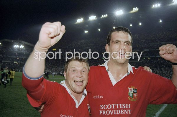 Scott Gibbs & Martin Johnson British Lions beat South Africa 1997