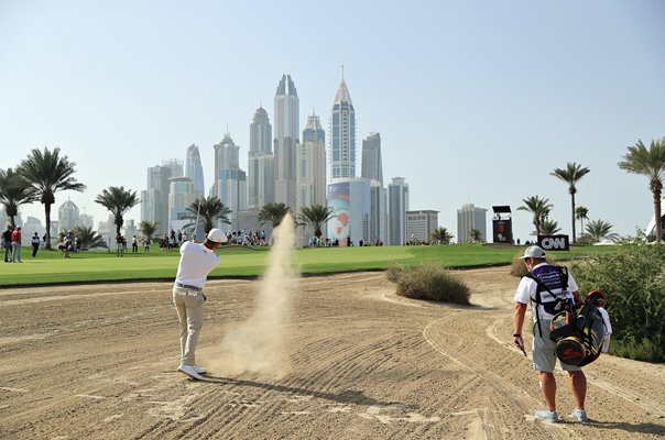Bryson Dechambeau 8th Hole Majlis Course Dubai Desert Classic 2019
