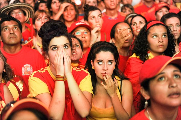 Spanish Fans watch the 2010 FIFA World Cup Final