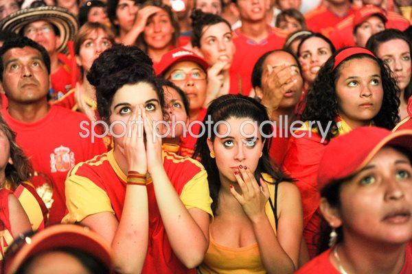 Spanish Fans watch the 2010 FIFA World Cup Final