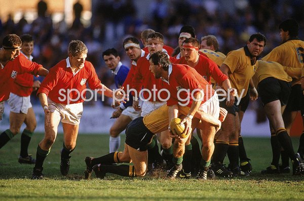Mike Teague & Finlay Calder British Lions v Australia Sydney 1989