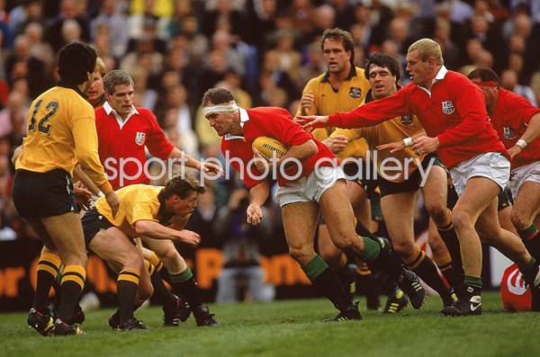 Paul Ackford British Lions v Nick Farr Jones Australia Sydney 1989