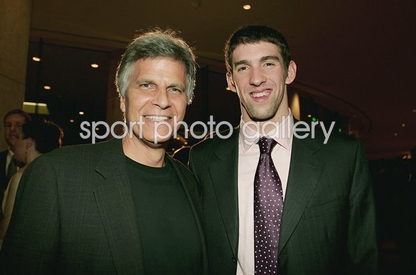 Mark Spitz & Michael Phelps Swimming Legends Los Angeles 2006