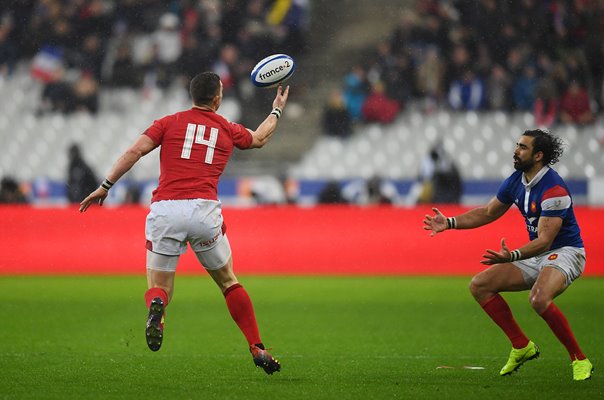 George North Wales Intercept v France Paris 6 Nations 2019