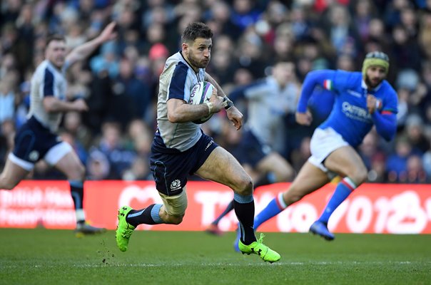 Tommy Seymour Scotland v Italy Murrayfield Six Nations 2019