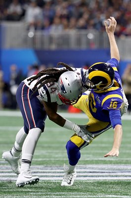 Jared Goff Los Angeles Rams v Adrian Clayborn Patriots Super Bowl 2019