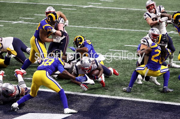 Sony Michel New England Patriots Winning Touchdown Super Bowl 2019