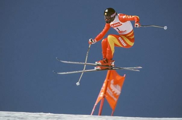 Pirmin Zurbriggen Switzerland Downhill World Cup Crans Montana 1987