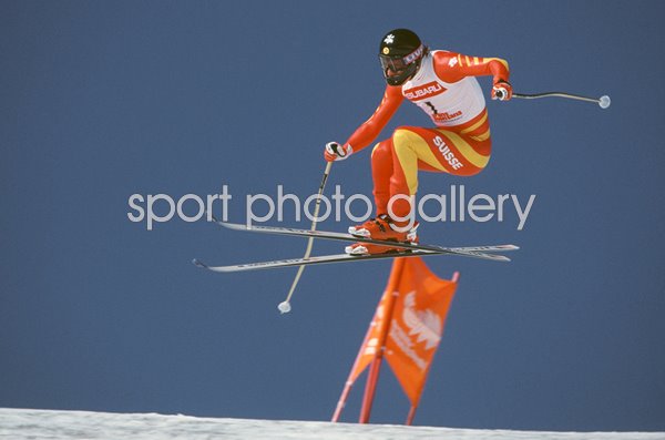 Pirmin Zurbriggen Switzerland Downhill World Cup Crans Montana 1987