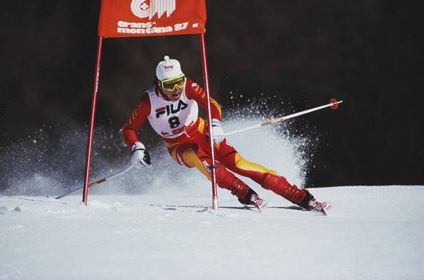 Vreni Schneider Switzerland Giant Slalom Worlds Crans Montana 1987