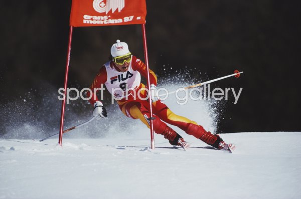 Vreni Schneider Switzerland Giant Slalom Worlds Crans Montana 1987