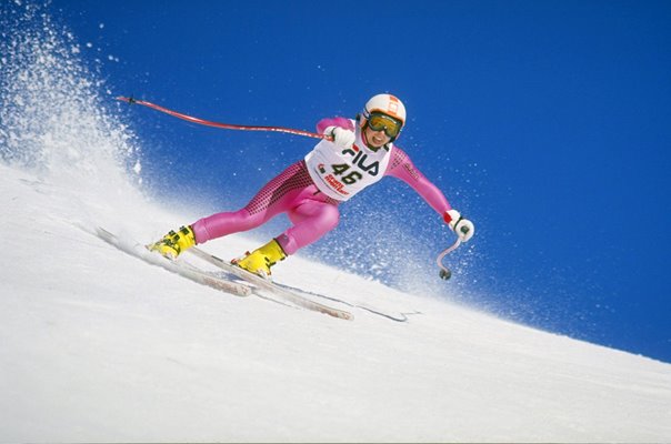 Deborah Compagnoni Italy Downhill Worlds Crans Montana 1987