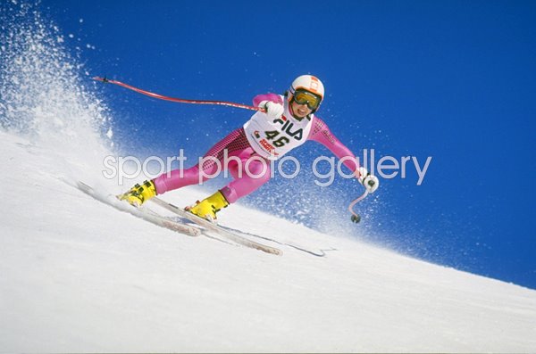Deborah Compagnoni Italy Downhill Worlds Crans Montana 1987