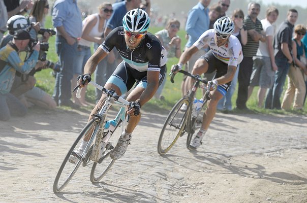 Fabian Cancellara Switzerland & Thor Hushovd Paris Roubaix 2011