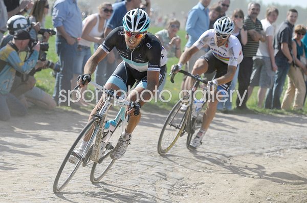 Fabian Cancellara Switzerland & Thor Hushovd Paris Roubaix 2011