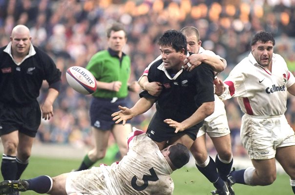 Zinzan Brooke New Zealand Draw v England Twickenham 1997