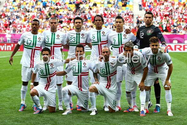 Portugal team v Denmark Group B EURO 2012