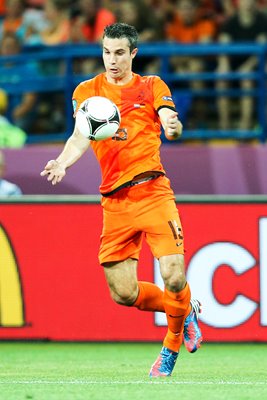 Robin van Persie Netherlands v Germany EURO 2012