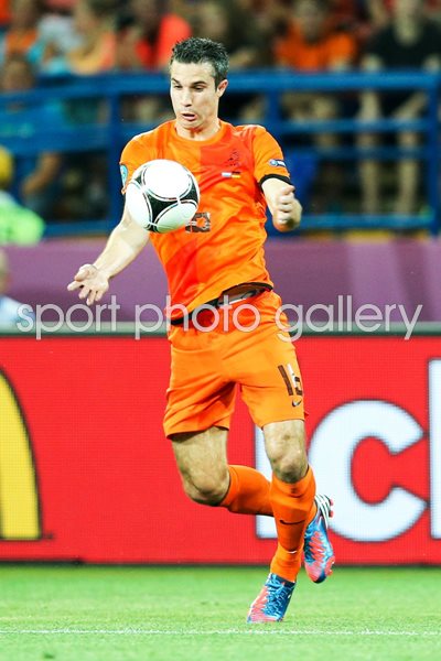 Robin van Persie Netherlands v Germany EURO 2012
