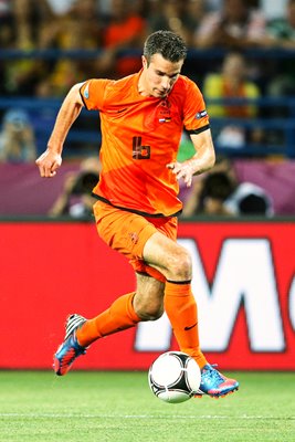 Robin van Persie Netherlands v Germany EURO 2012