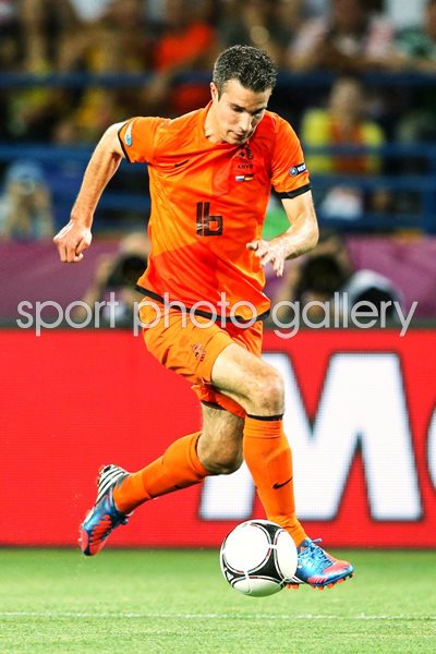 Robin van Persie Netherlands v Germany EURO 2012