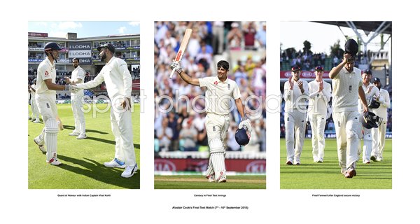 Alastair Cook Final Test Collage Presentation