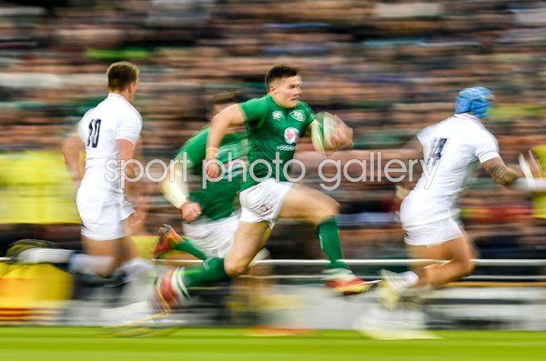 Jacob Stockdale Ireland runs v England Dublin 6 Nations 2019