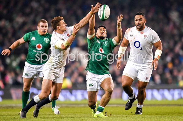 Henry Slade England v Bundee Aki Ireland Six Nations 2019