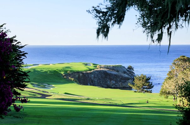 Pebble Beach 6th Hole Par 5 from 15th Tee California USA