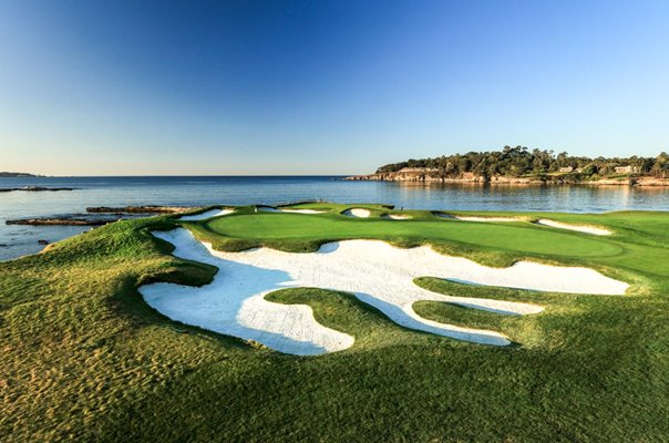 17th Green & 18th Tee Pebble Beach Golf Links California USA