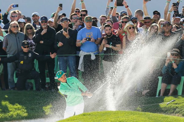 Rickie Fowler Phoenix Open Bunker Shot Scottsdale 2019