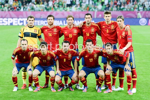 Spain team v Ireland Group C EURO 2012