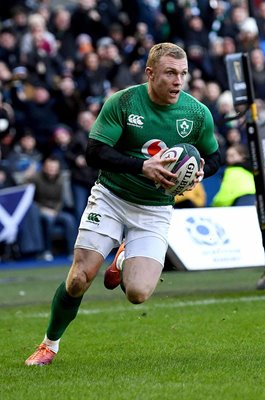 Keith Earls Ireland try v Scotland Murrayfield Six Nations 2019