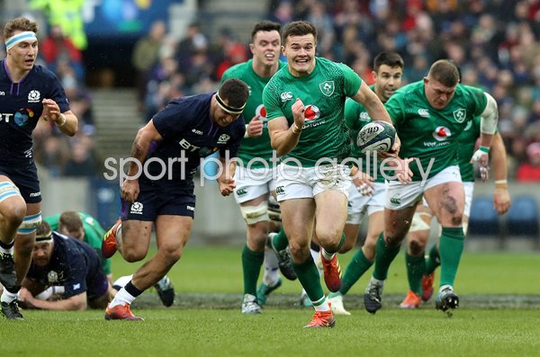 Jacob Stockdale Ireland breakaway score v Scotland 6 Nations 2019