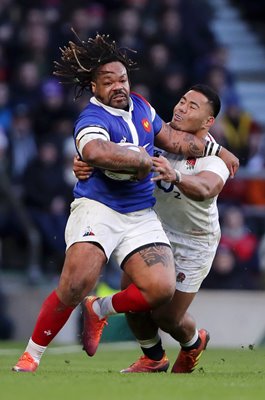 Mathieu Bastareaud France v Manu Tuilagi England Six Nations 2019